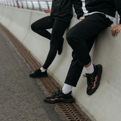 A pair of modern sneakers ready for a workout session.